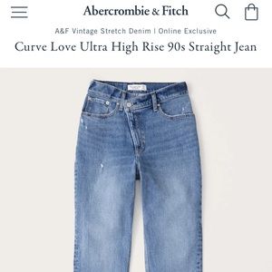 Abercrombie & Fitch Curve Love 90’s straight jeans